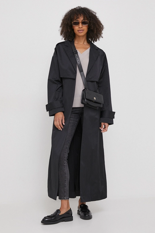 nero Calvin Klein trench