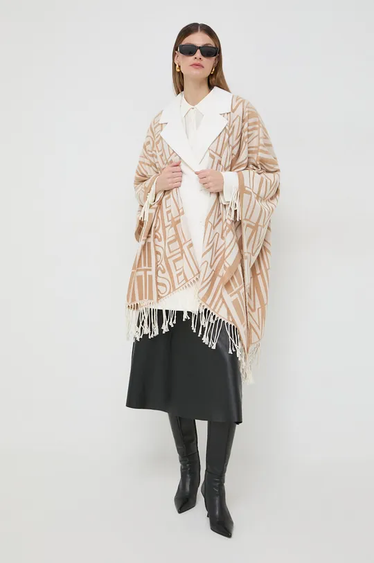 Twinset cappotto in lana beige