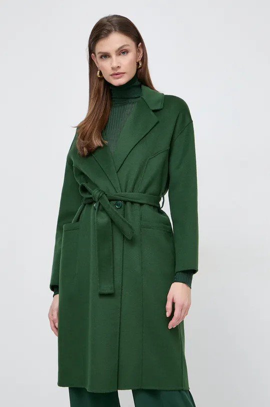 zelená Vlnený kabát Patrizia Pepe Dámsky