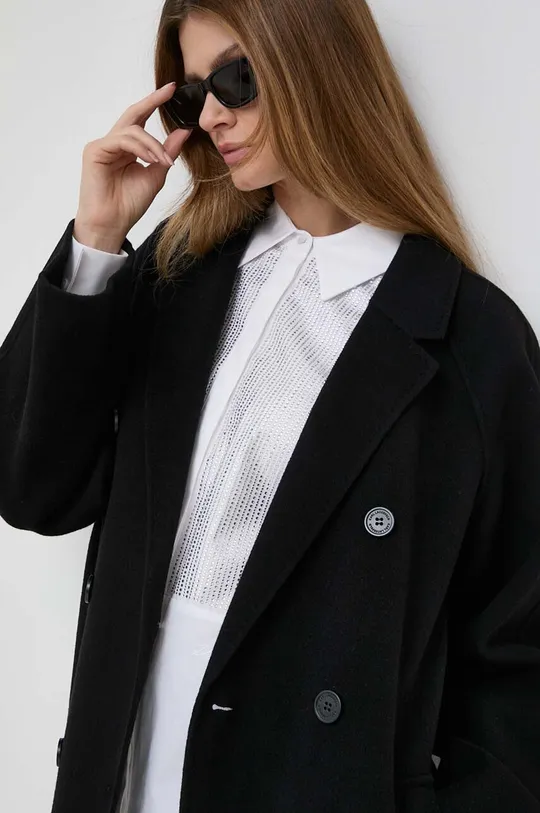 nero Karl Lagerfeld cappotto in lana