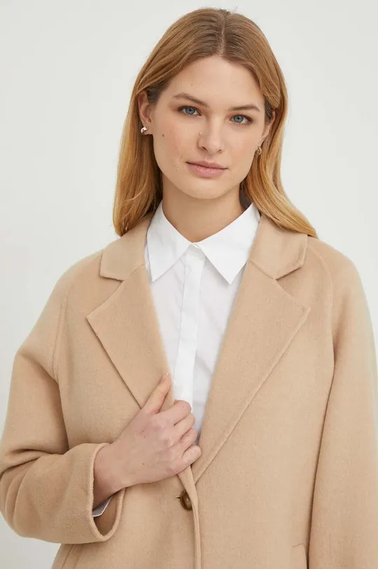 beige Pepe Jeans cappotto in lana Solange