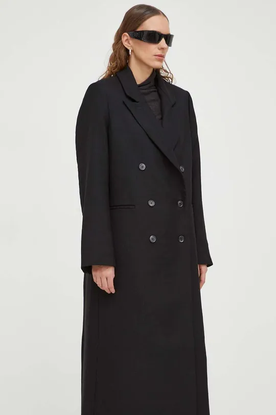 čierna Vlnený kabát Lovechild
