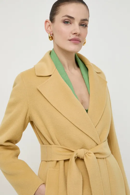 giallo Marella cappotto in lana