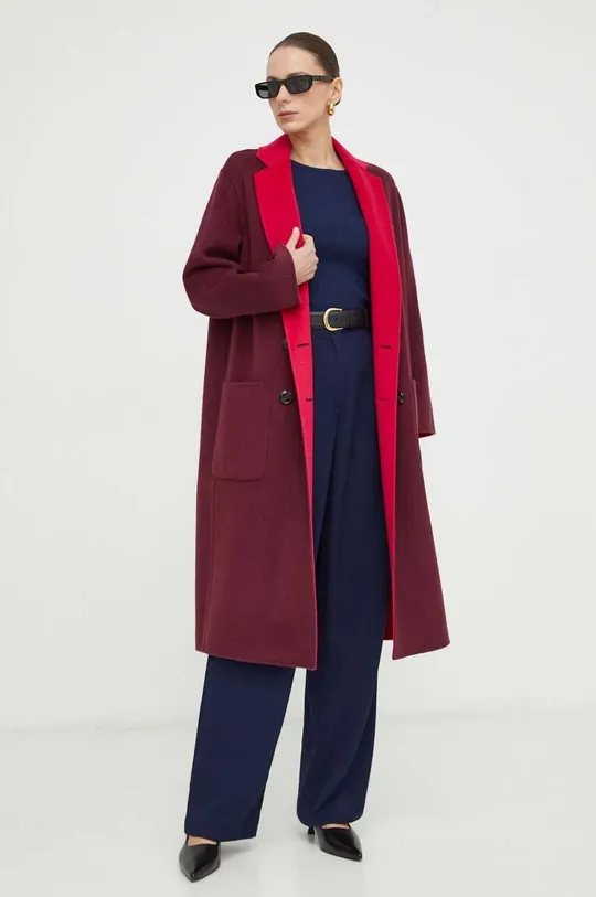 ružová Obojstranný vlnený kabát MAX&Co. Dámsky