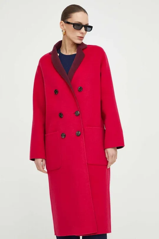 Вовняне двостороннє пальто MAX&Co. рожевий