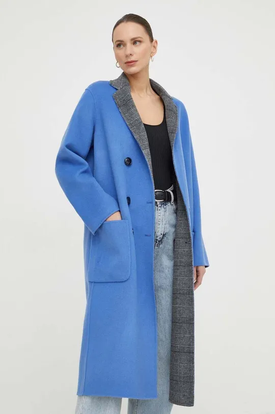 Obojstranný vlnený kabát MAX&Co. sivá