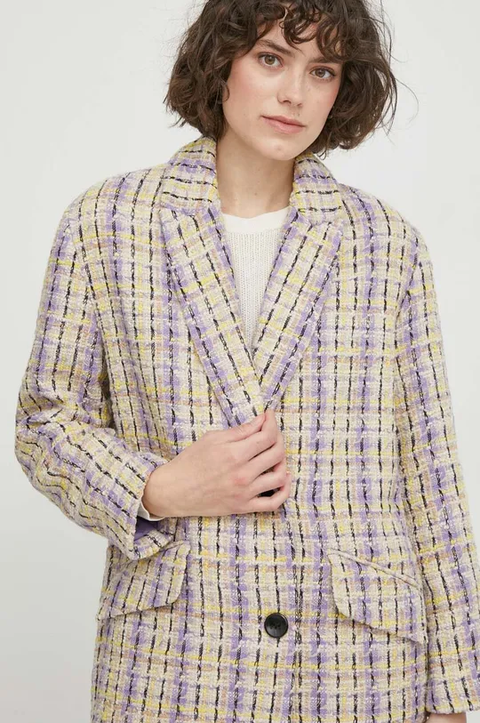 beige Sisley cappotto con aggiunta di lana