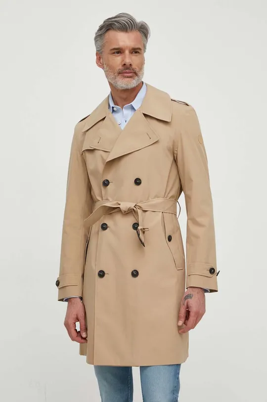 beige Save The Duck trench Uomo