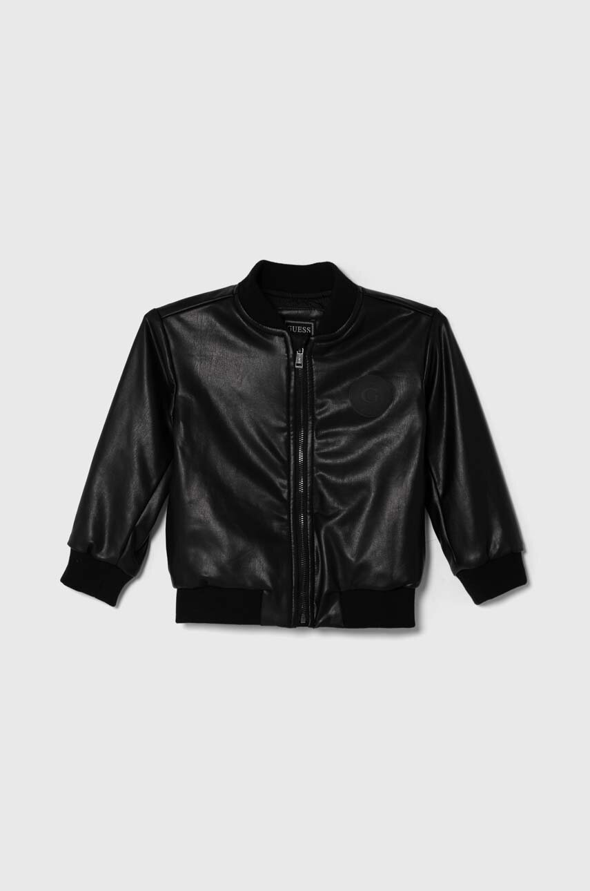 Детская куртка-бомбер Guess цвет чёрный | ANSWEAR.ua