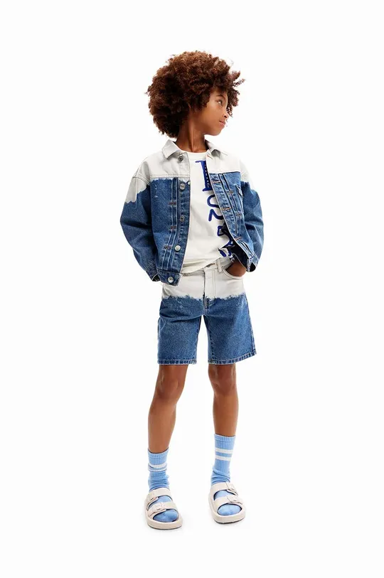 голубой Детская джинсовая куртка Desigual Для мальчиков