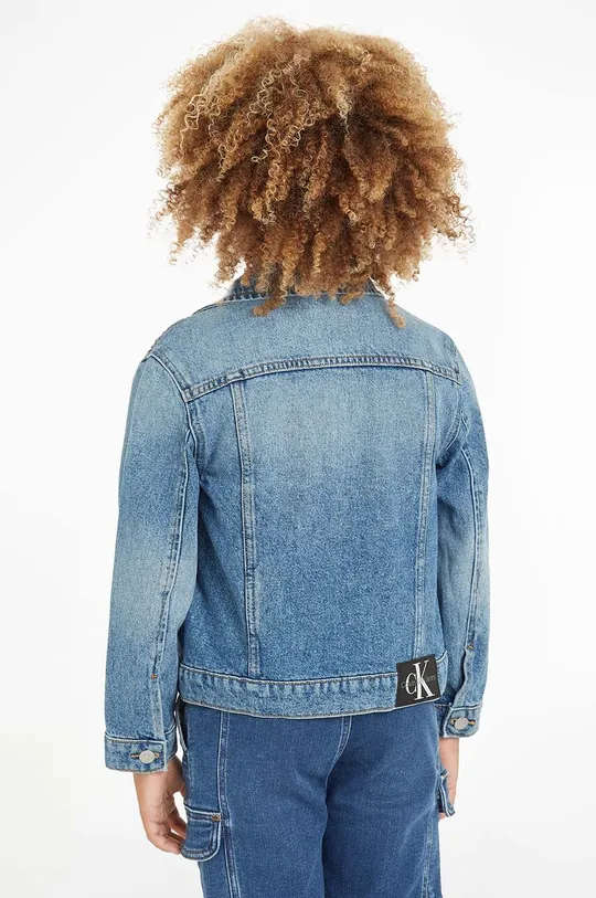 plava Dječja traper jakna Calvin Klein Jeans