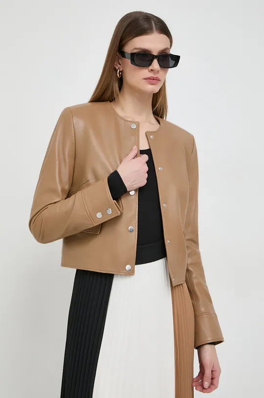 beige BOSS giacca in pelle Donna