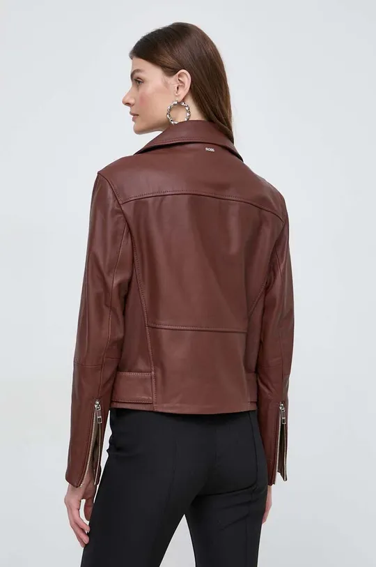 Kožená bunda BOSS Základná látka: 100 % Jahňacia koža Podšívka: 100 % Polyester