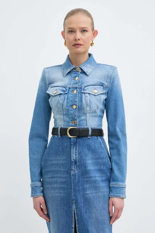 Джинсова куртка Elisabetta Franchi блакитний