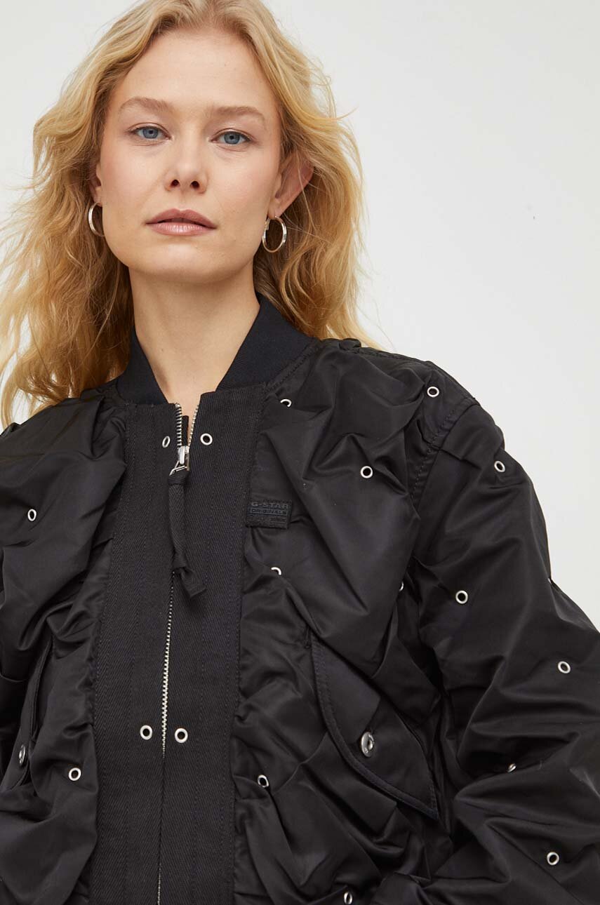 G-Star Raw kurtka bomber damski kolor czarny przejściowa | Answear.com