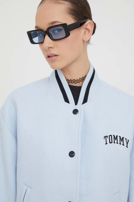 Куртка-бомбер з домішкою вовни Tommy Jeans Жіночий