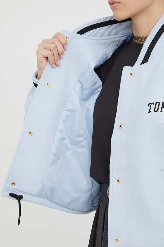 Tommy Jeans giubbotto bomber in misto lana