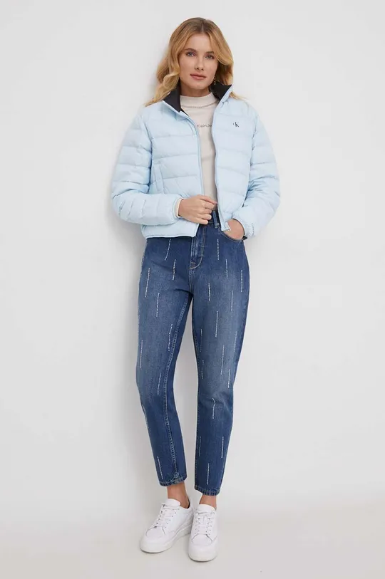 Μπουφάν με επένδυση από πούπουλα Calvin Klein Jeans μπλε