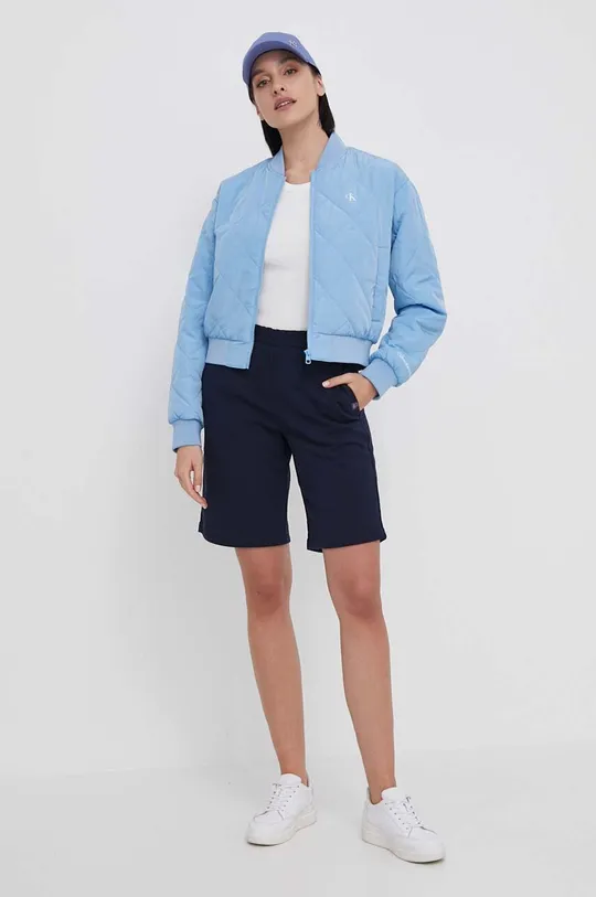 Куртка-бомбер Calvin Klein Jeans голубой