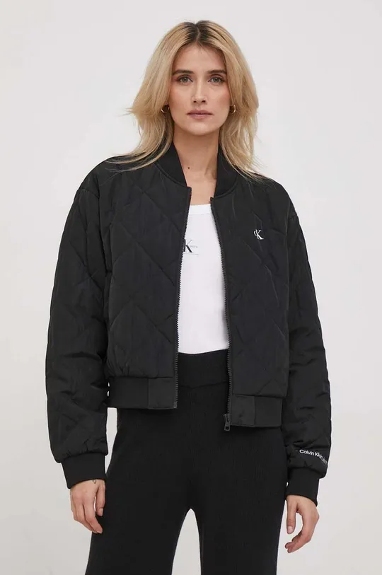 crna Bomber jakna Calvin Klein Jeans Ženski