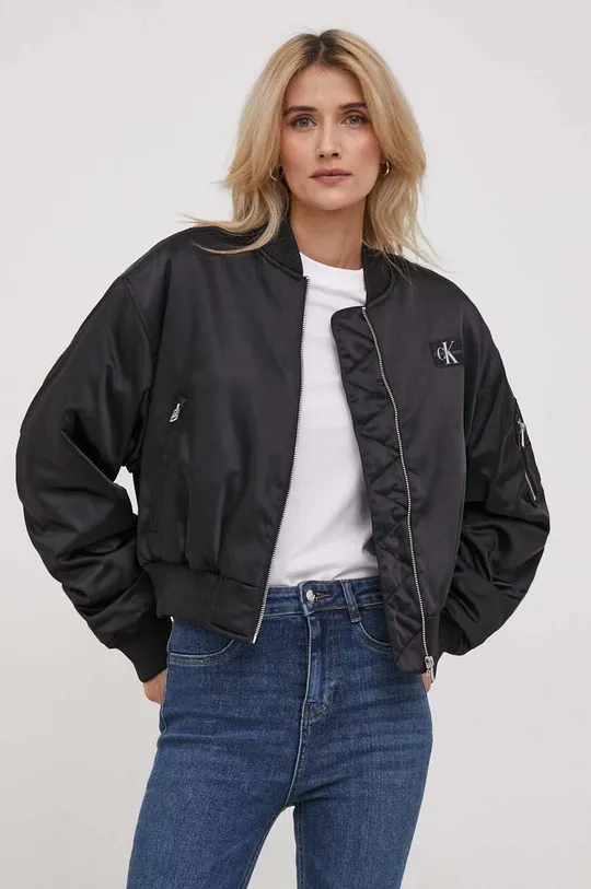 črna Bomber jakna Calvin Klein Jeans Ženski