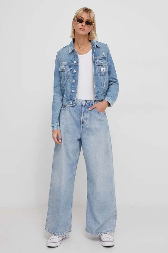 Джинсова куртка Calvin Klein Jeans блакитний
