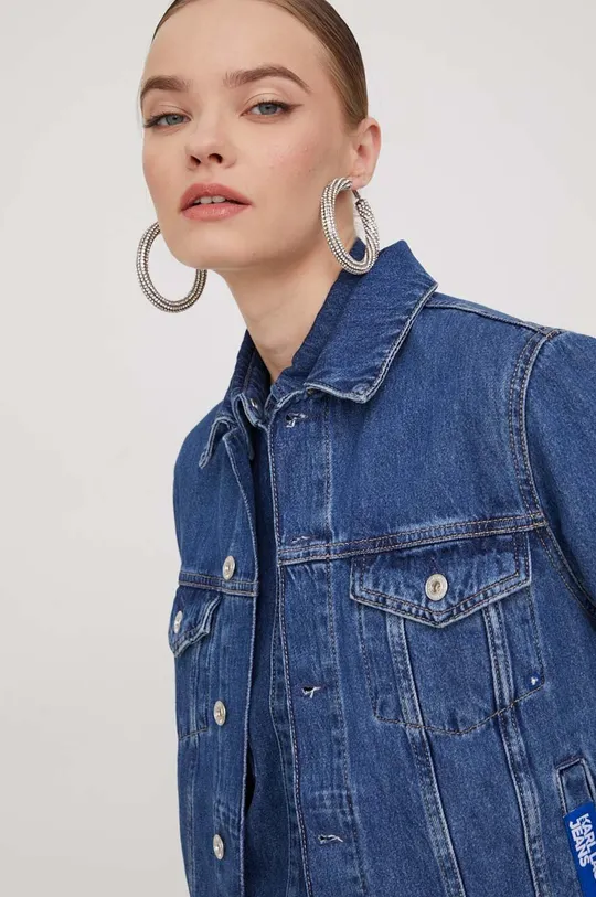 голубой Джинсовая куртка Karl Lagerfeld Jeans