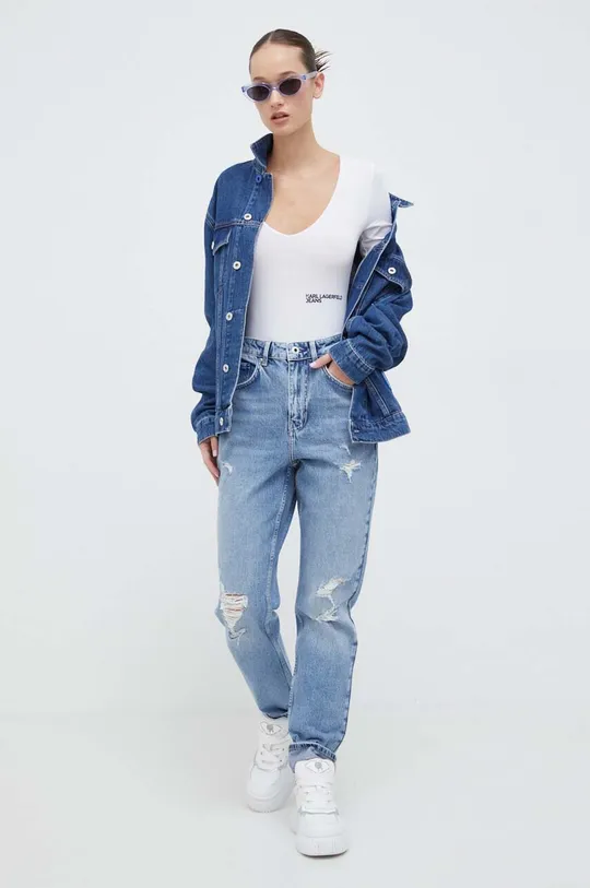 Jeans jakna Karl Lagerfeld Jeans modra
