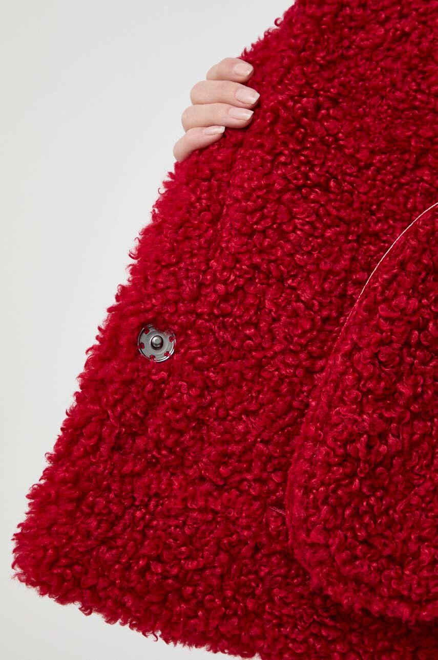 Куртка Karl Lagerfeld жіноча колір червоний перехідна oversize | ANSWEAR.ua