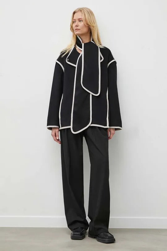 Bruuns Bazaar giacca in lana nero