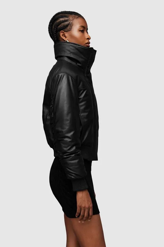 Кожаная куртка AllSaints Sloane Основной материал: 100% Овечья шкура Подкладка: 100% Переработанный полиэстер Наполнитель: 100% Полиэстер