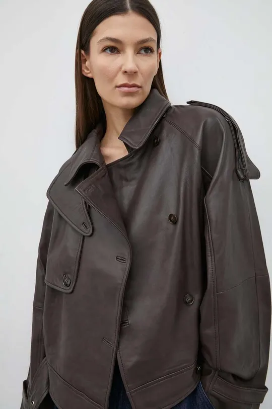 коричневий Шкіряна куртка Herskind Luelle Жіночий