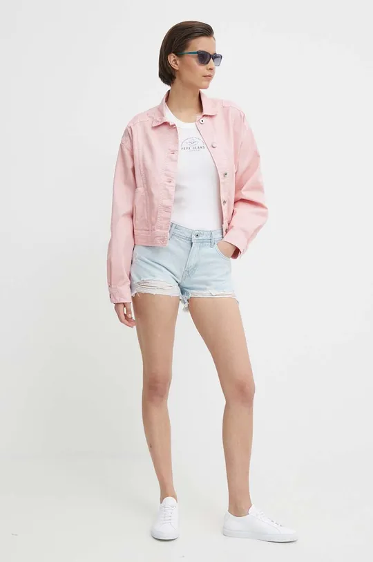 Джинсовая куртка Pepe Jeans розовый