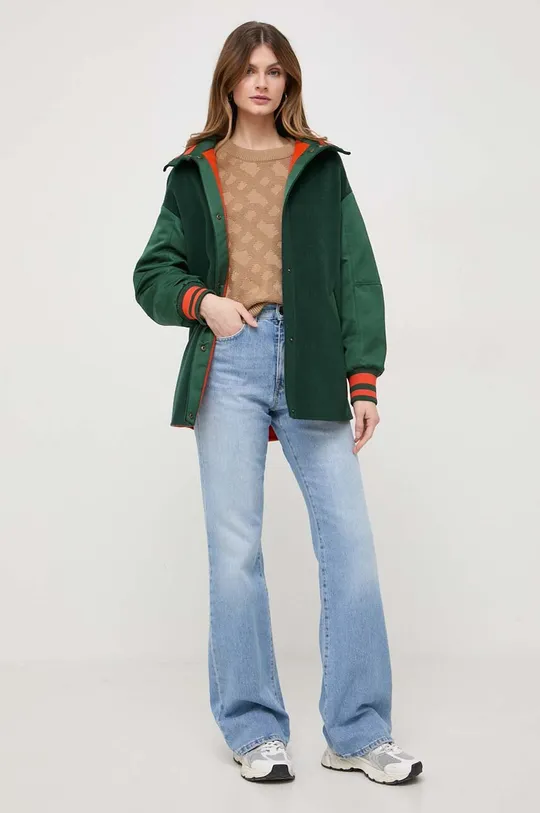 Вовняна куртка MAX&Co. зелений