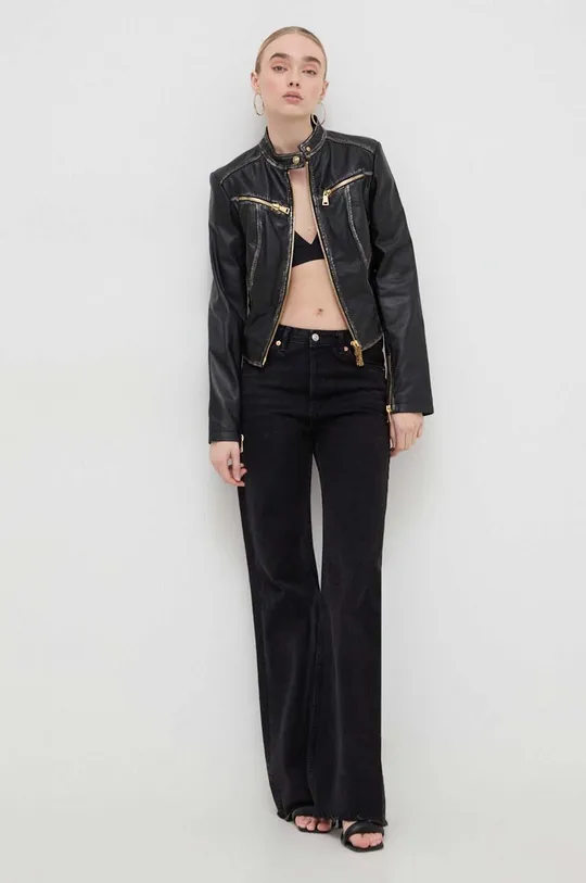 Δερμάτινο μπουφάν Versace Jeans Couture μαύρο