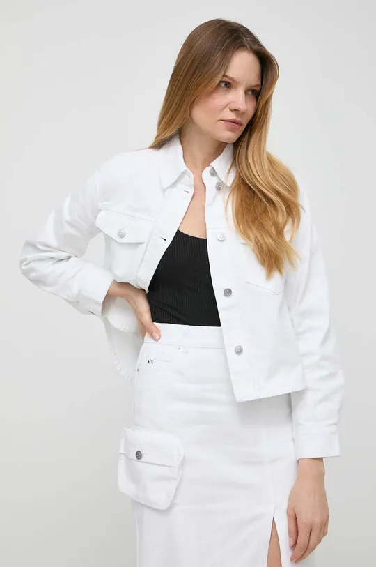 biały Armani Exchange kurtka jeansowa Damski