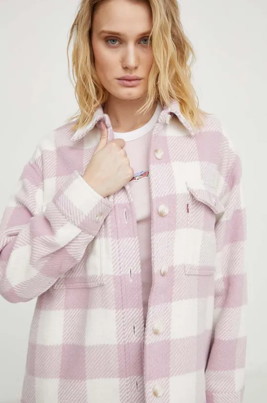 roza Košulja-jakna s primjesom vune Levi's