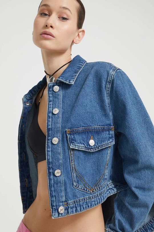 modrá Rifľová bunda Moschino Jeans