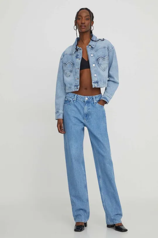 Moschino Jeans kurtka jeansowa niebieski