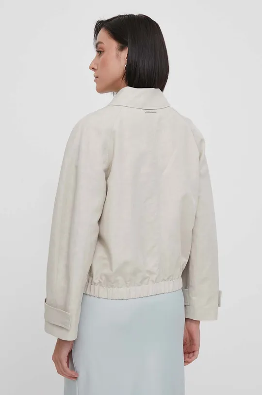 Calvin Klein kabát vászonkeverékből Jelentős anyag: 42% len, 35% lyocell, 23% pamut Bélés: 100% viszkóz