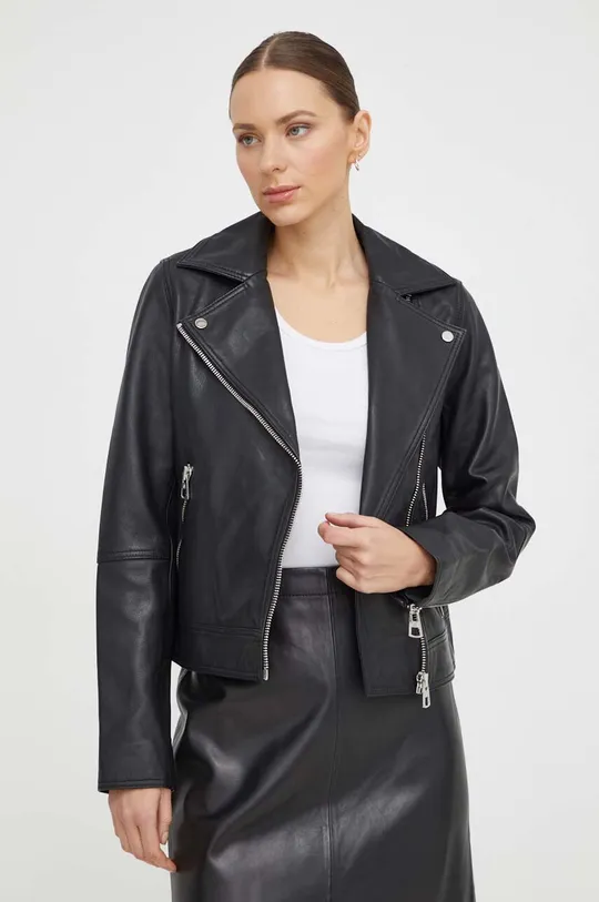 μαύρο Δερμάτινο jacket Marc O'Polo Γυναικεία