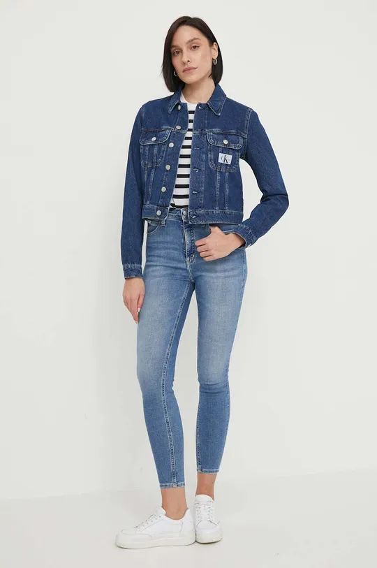 Calvin Klein Jeans kurtka jeansowa granatowy