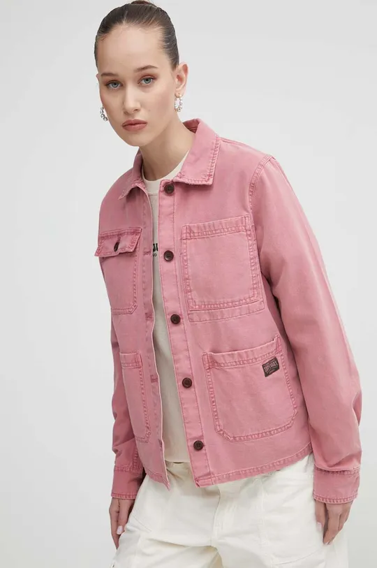 рожевий Бавовняна куртка Superdry Жіночий