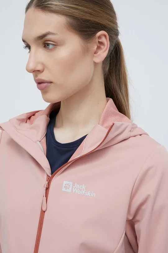 rózsaszín Jack Wolfskin szabadidős kabát Feldberg Hoody