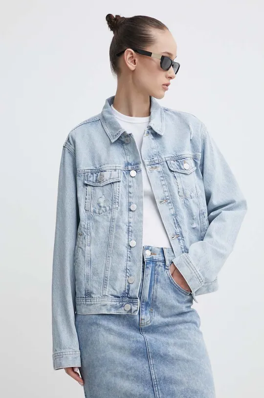 Rifľová bunda Tommy Jeans Základná látka: 100 % Bavlna Iné látky: 100 % Recyklovaná bavlna Doplnkový materiál: 80 % Bavlna, 20 % Recyklovaná bavlna