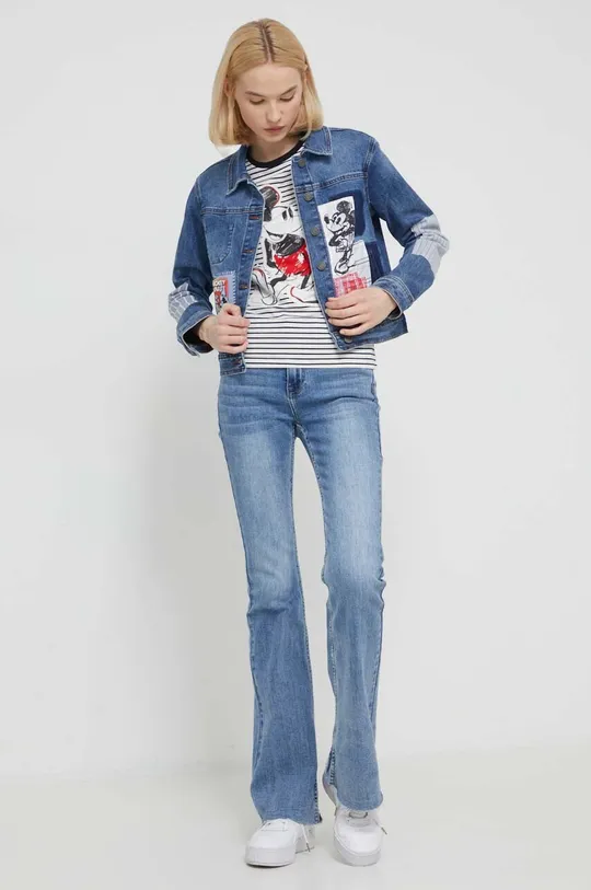 Desigual kurtka jeansowa x Disney WALTER niebieski