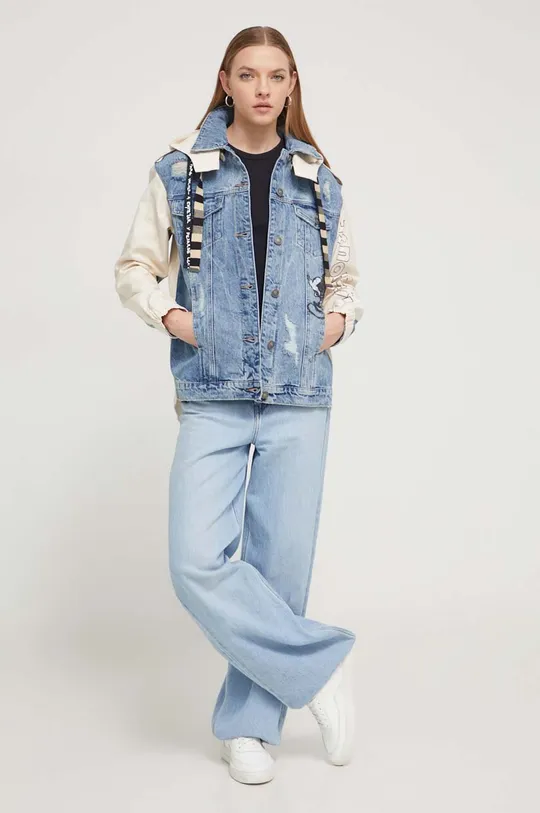 Jeans jakna Desigual modra