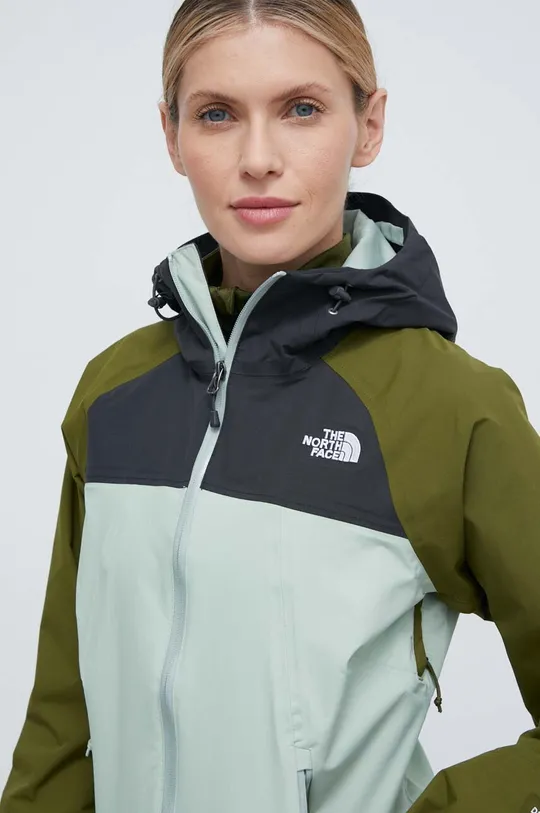 zöld The North Face szabadidős kabát Stratos