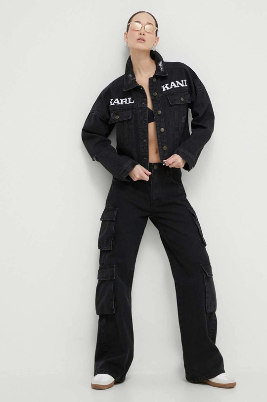 nero Karl Kani giacca di jeans Donna