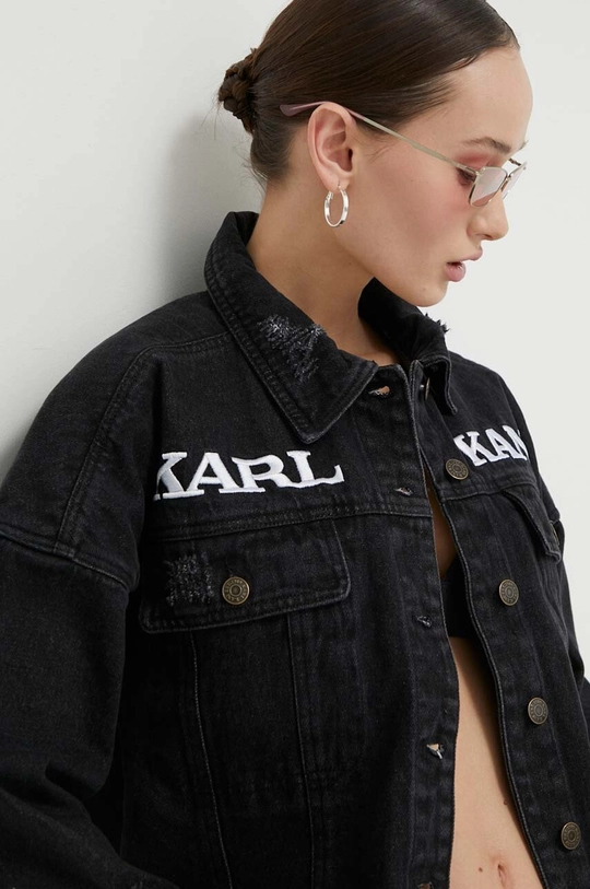 nero Karl Kani giacca di jeans